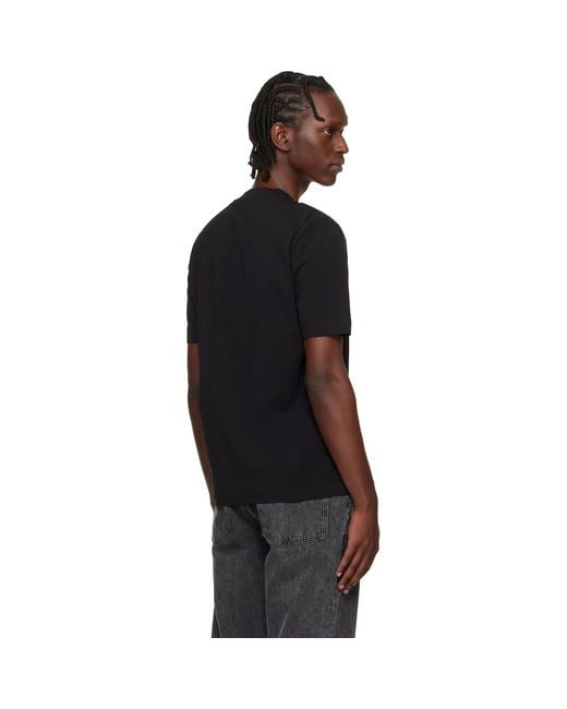 Boss Black Contrast Logo Stretch-Cotton T-Shirt for men
