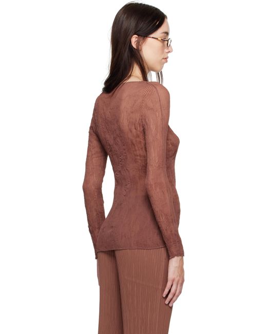 Issey Miyake Multicolor Chiffon Twist T-Shirt