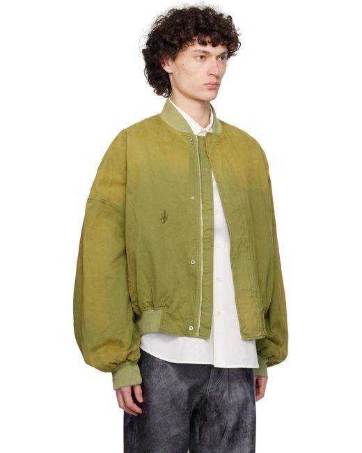 J.W. Anderson Green Relaxed Cotton Bomber Jacket for men