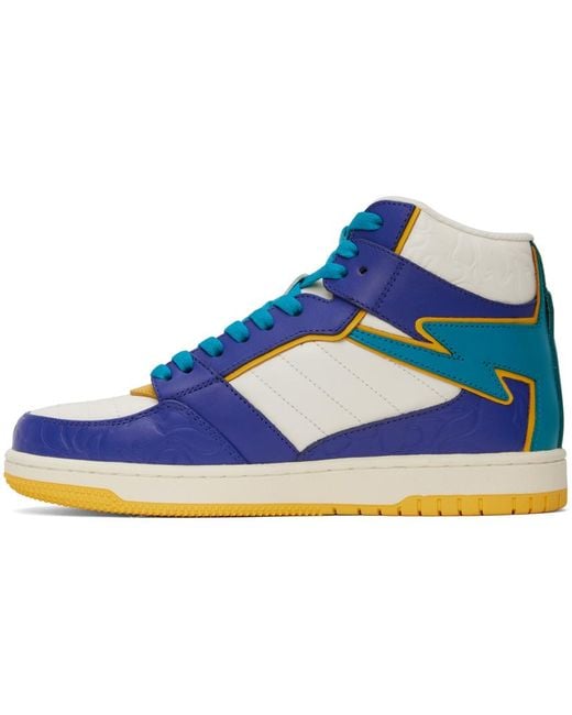A Bathing Ape Blue & White Sta 88 Mid #1 M1 Sneakers for men
