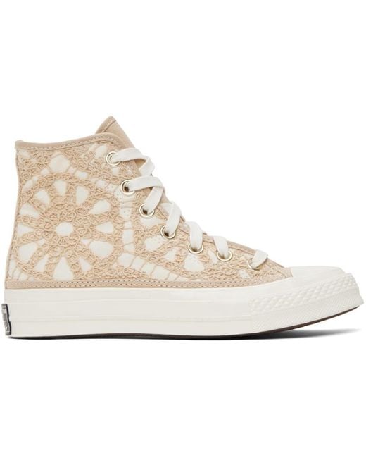 Converse Black Off-white & Beige Chuck 70 Hi Sneakers