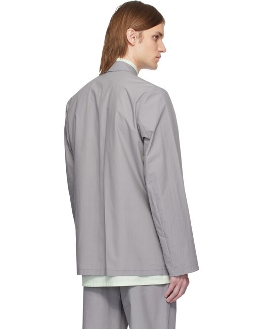 Rier Gray Waxed Cotton Jacket for men
