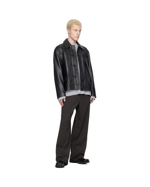 Hope Black Loose-Fit Stellar Trousers for men