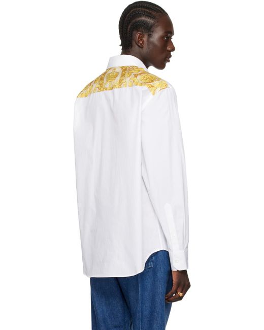 Chemise blanche à motif baroque Versace pour homme en coloris Blanc | Lyst