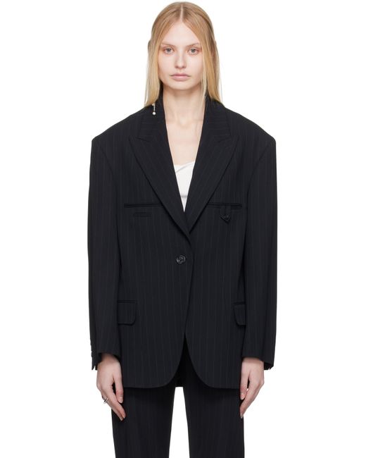 Acne ネイビー シングルジャケット Black