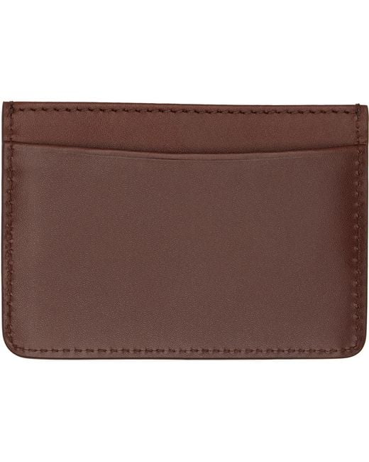 A.P.C. Brown André Card Holder for men