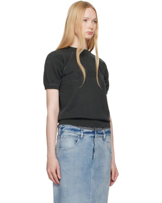 Maison Margiela ブラック 半袖 スウェットシャツ Black