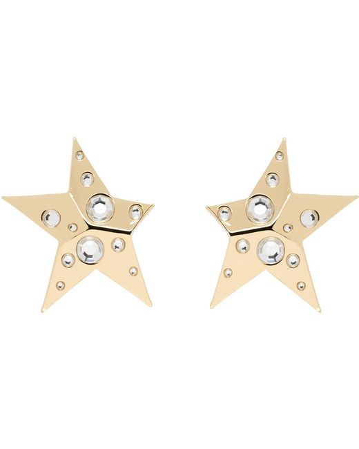 Area Black Crystal Star Earrings