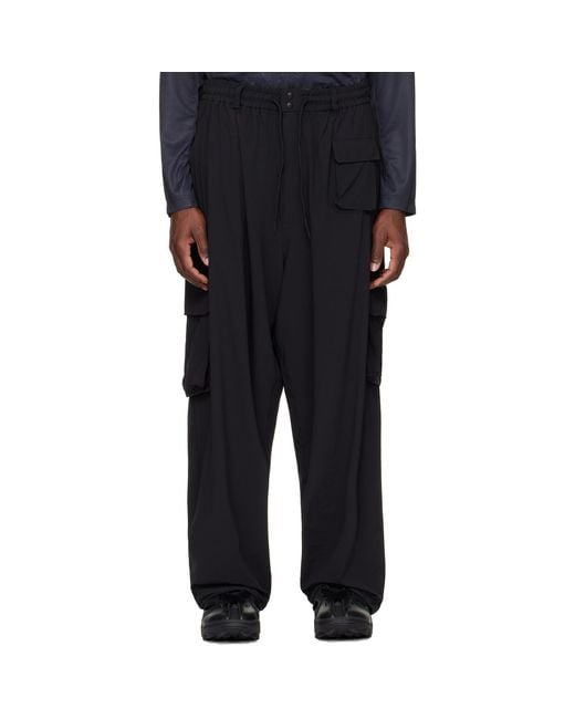 Y-3 Black Ut Straight Cargo Pants for men