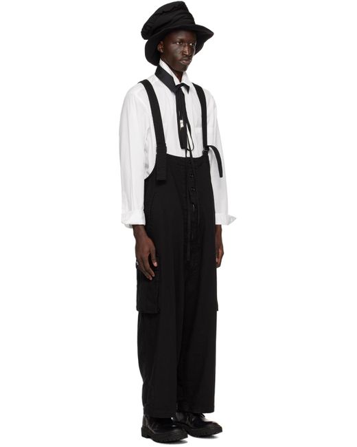 Salopette noire à pattes boutonnées Yohji Yamamoto pour homme en coloris Black