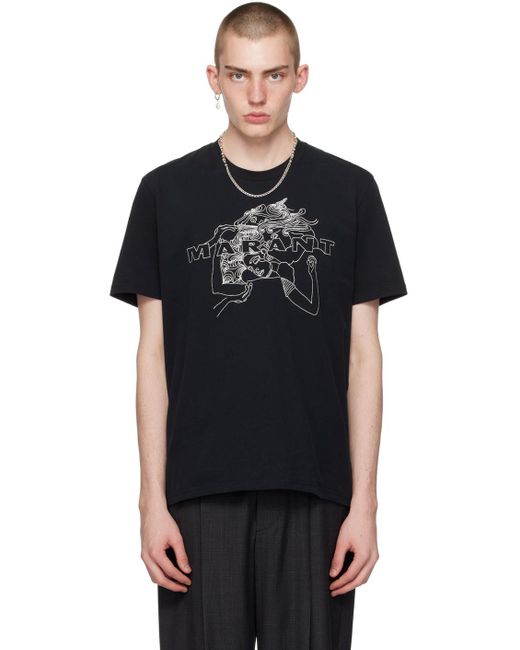 T-shirt honore noir Isabel Marant pour homme en coloris Black