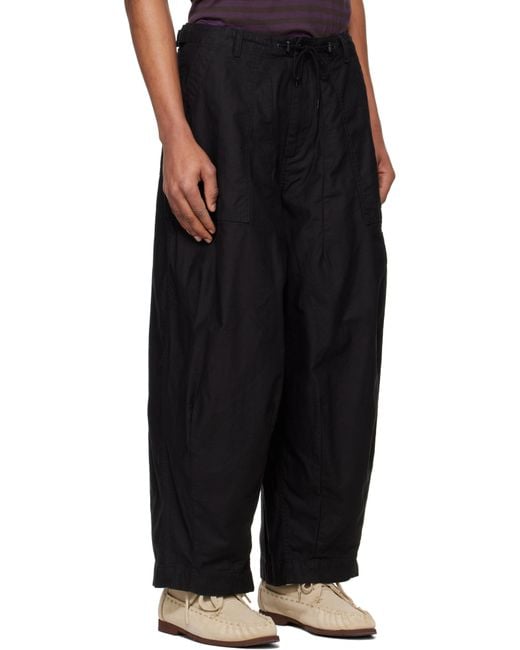 Needles Black H.D. Trousers for men