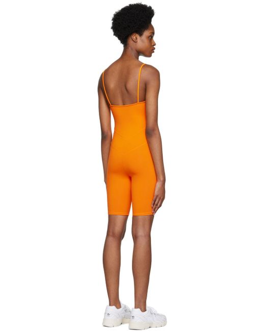 Live The Process Orange Corset Bodysuit