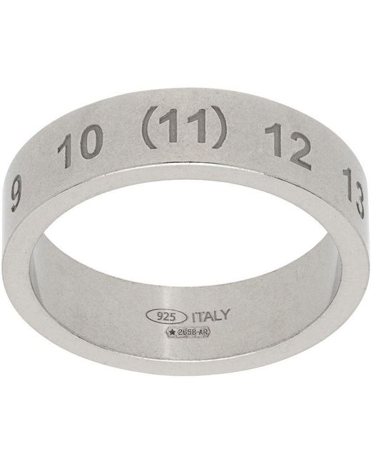 Maison Margiela Silver Numerical Ring in Metallic for Men | Lyst