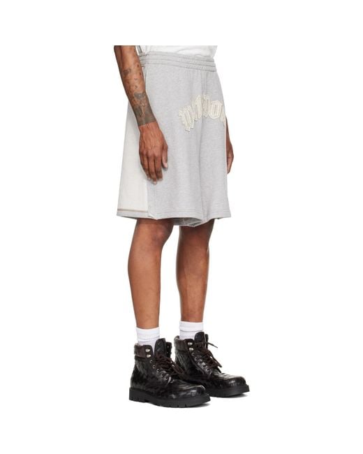 we11done White Inside-Out Bermuda Sweat Shorts for men