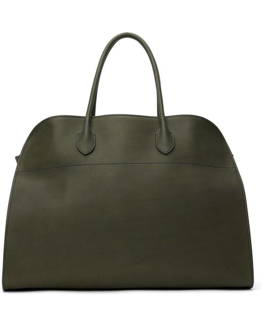 The Row Green Khaki Soft Margaux 17 Bag