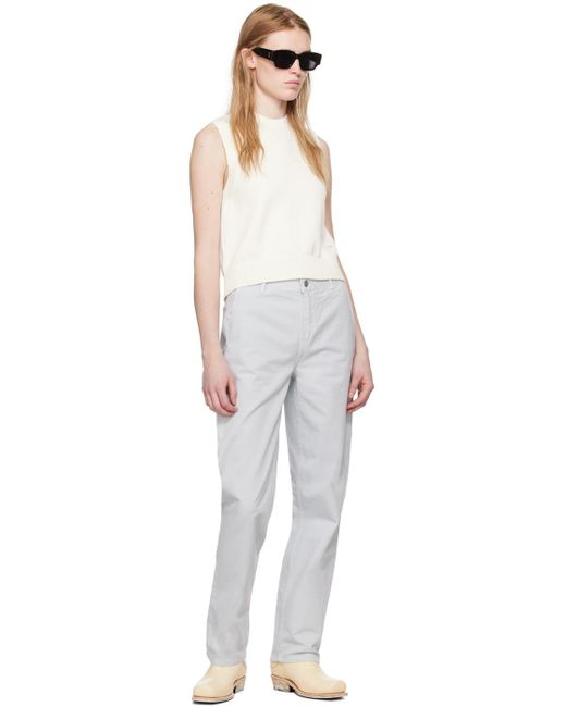 Pantalon pierce gris Carhartt en coloris White