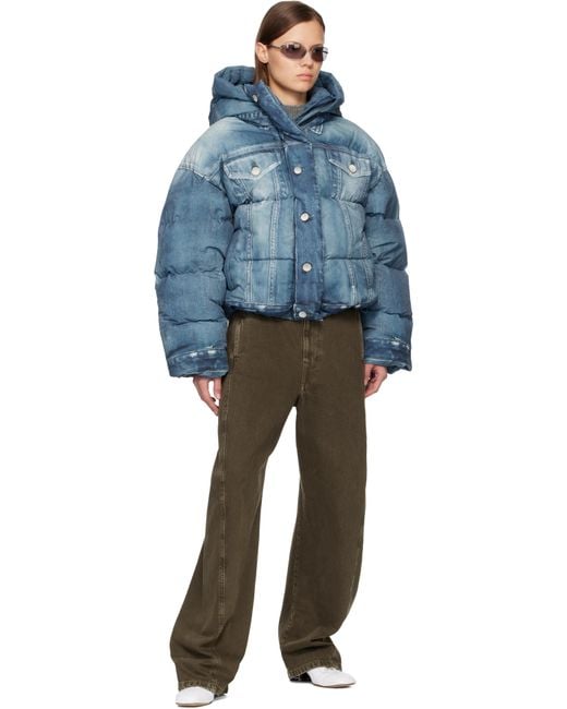 Acne Blue Oversized Puffer Down Jacket