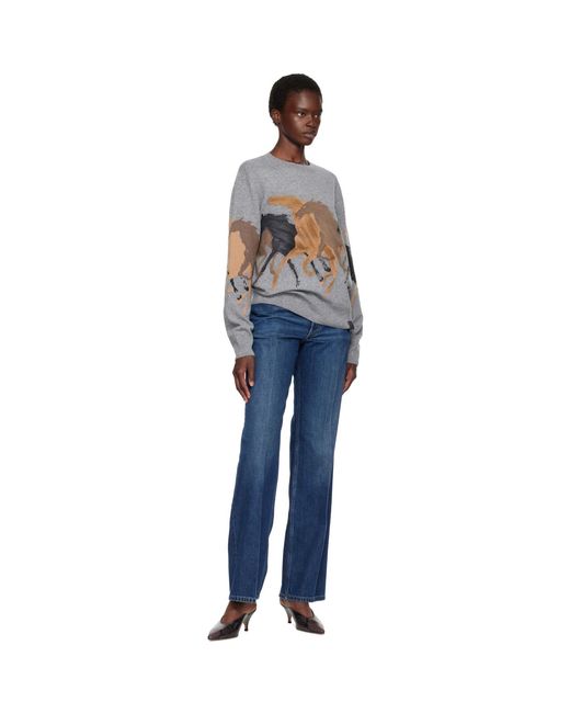 Stella McCartney Blue Racing Horses Sweater