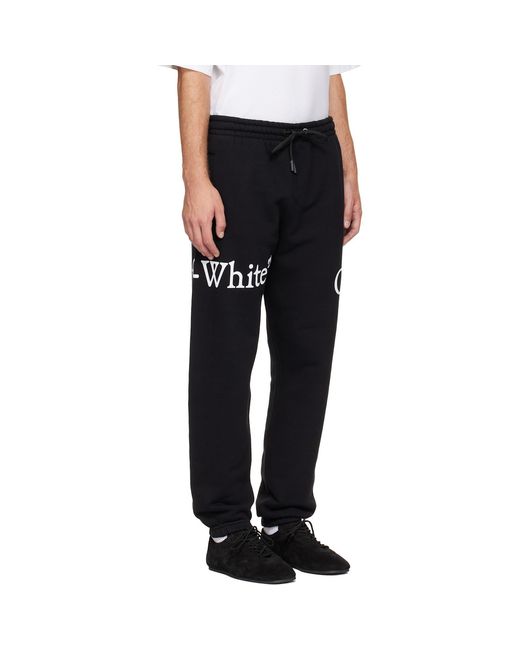 Off-White c/o Virgil Abloh Black Bookish Scarf Cuffed Sweatpants for men