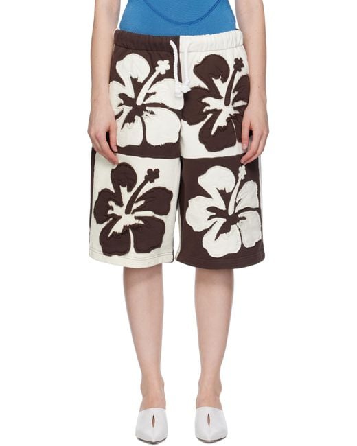 Abra Black Off- Flower Shorts
