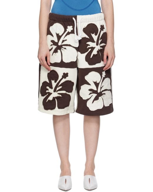 Abra Black Off- Flower Shorts