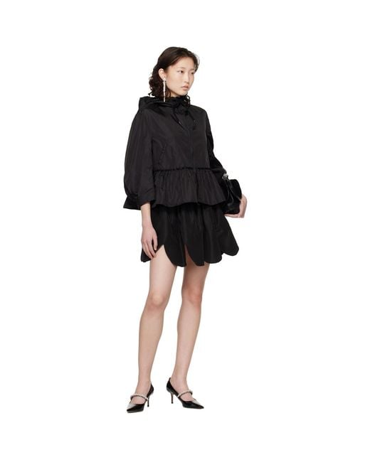 Simone Rocha Black Ruffle Frill Peplum Jacket