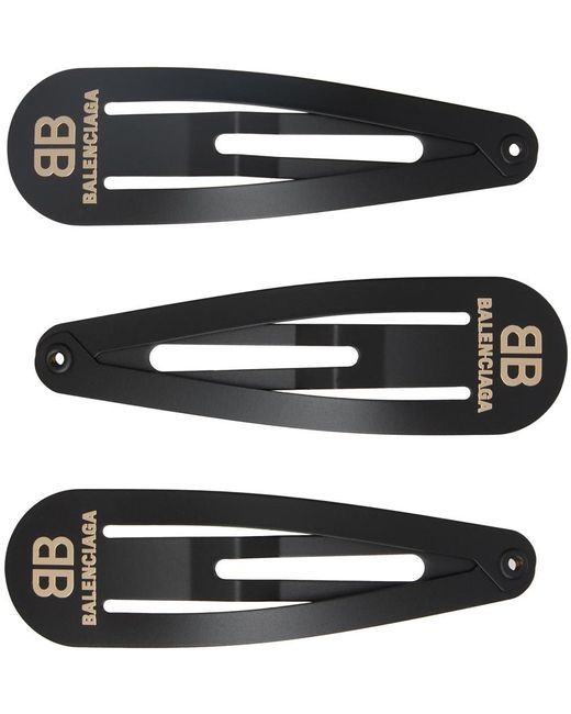 Balenciaga Black Holli Clip Set