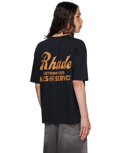 T-shirt 'sales and service' noir Rhude pour homme en coloris Black