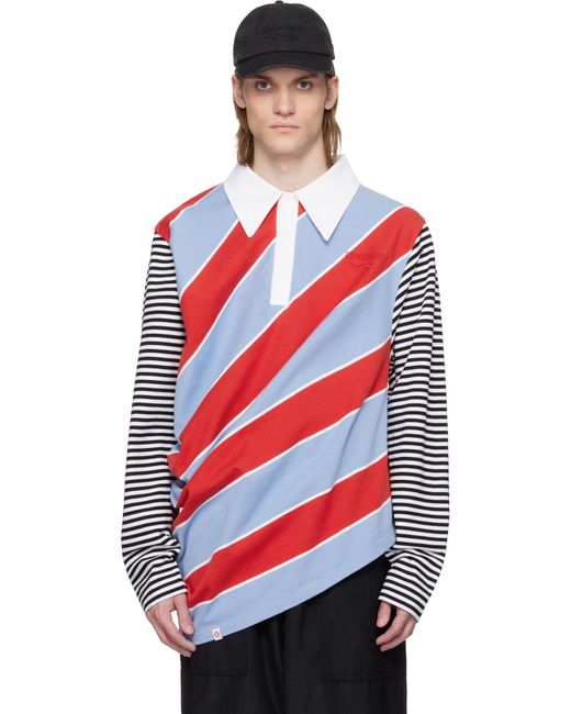 Charles Jeffrey Red Topsy Turvy Polo for men