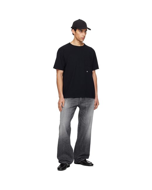 Nanamica Black Coolmax Jersey Pocket T-Shirt for men