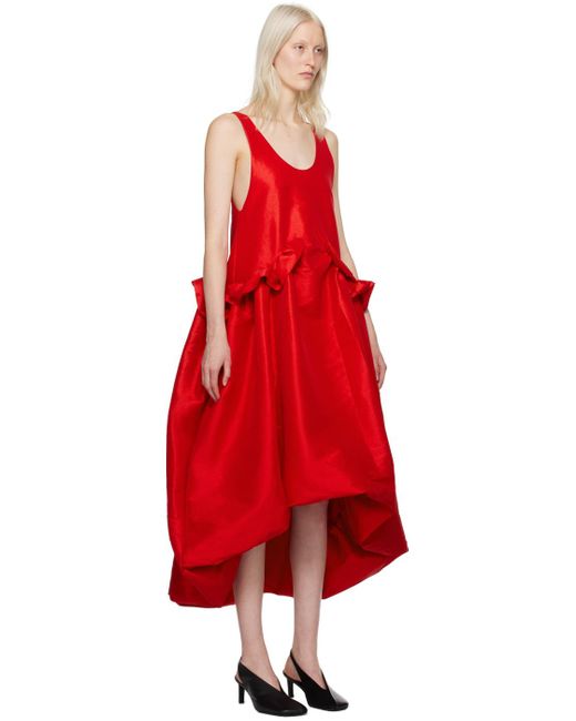 Robe longue ramya rouge exclusive à ssense Kika Vargas en coloris Red