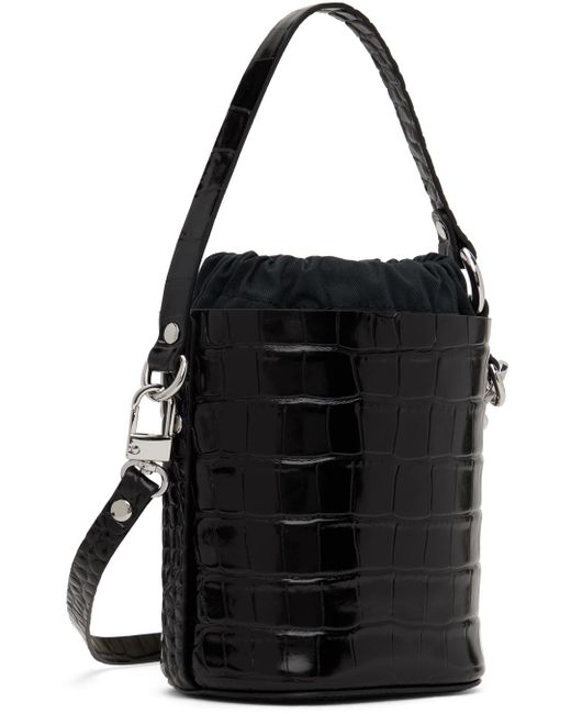 Vivienne Westwood Black Daisy Drawstring Bucket Bag for men