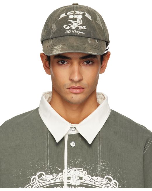 Acne Green Logo Cap for men