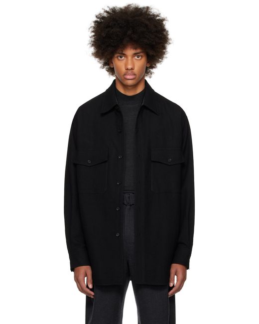 Lemaire Two Pockets Overshirt in Black for Men | Lyst Australia