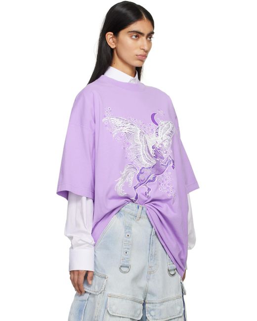 Vetements Purple Flying Unicorn T-shirt