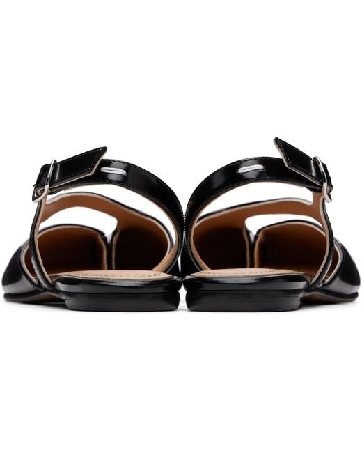 Maison Margiela Brown Tabi Flat Slingback Sandals