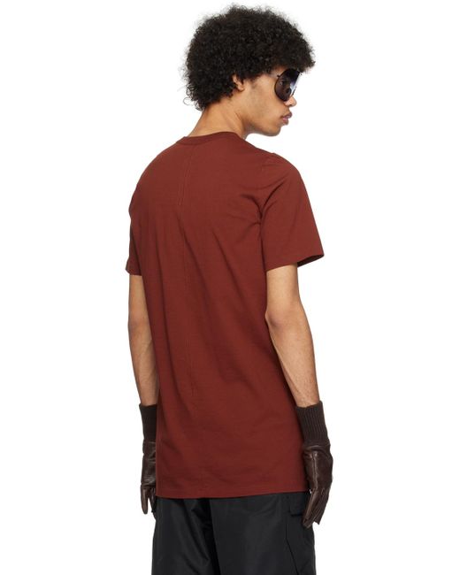 T-shirt brun à couture centrale Rick Owens pour homme en coloris Red