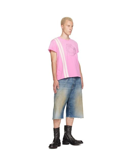 424 Pink Capped Thermal T-Shirt for men