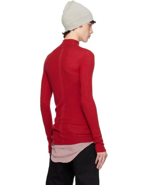 Rick Owens Red Lupetto Sweater for men