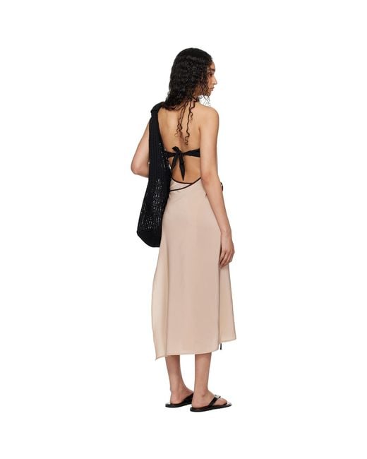 Baserange Black Ssense Exclusive Apron Wrap Midi Dress