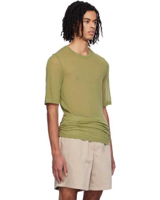 AMI Green Semi-Sheer T-Shirt for men