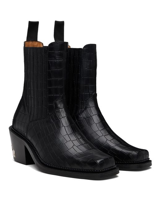 Toga Virilis Black Ssense Exclusive Hardware Chelsea Boots for men