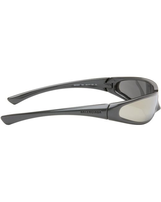 Balenciaga Black Mirrored Sunglasses for men