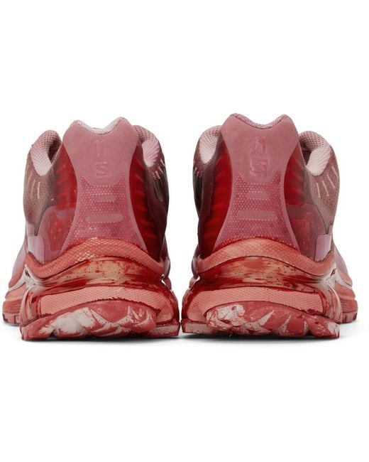 Boris Bidjan Saberi 11 Black Pink & Red Salomon Edition Bamba 5 Sneakers for men