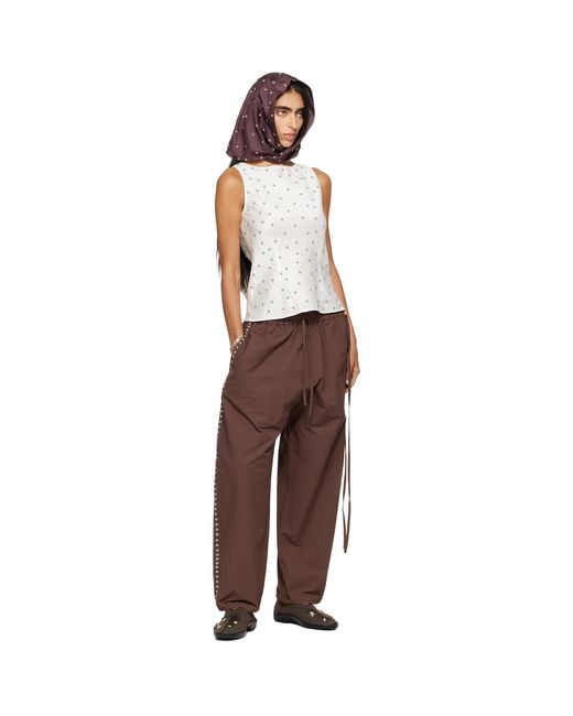 RESCHA Purple Ssense Exclusive Burgundy Dolly Scarf
