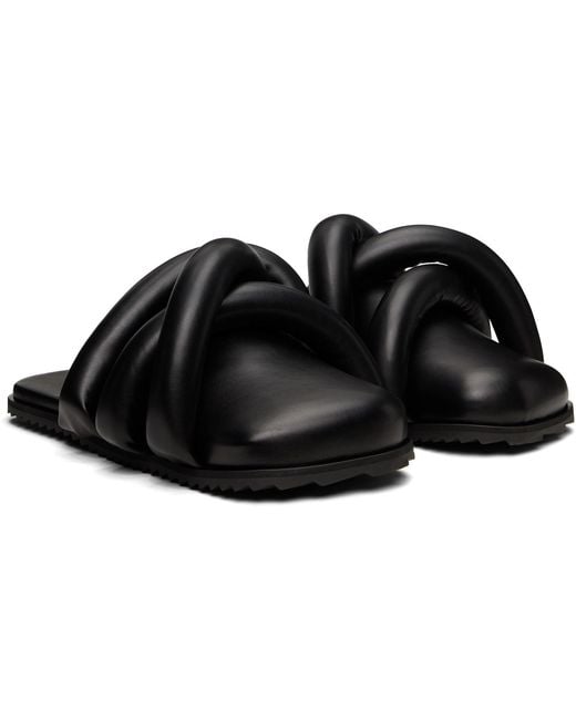 Yume Yume Black Closed Toe Tyre Slide Loafers