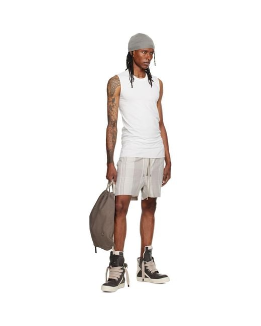Rick Owens White Off- Tower Basic Sl Tank Top for men