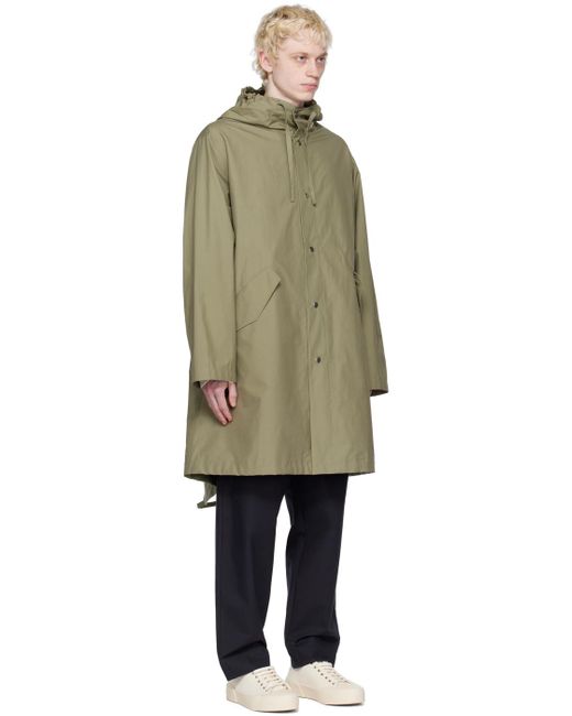 Jil Sander Multicolor Khaki Oversized Coat for men