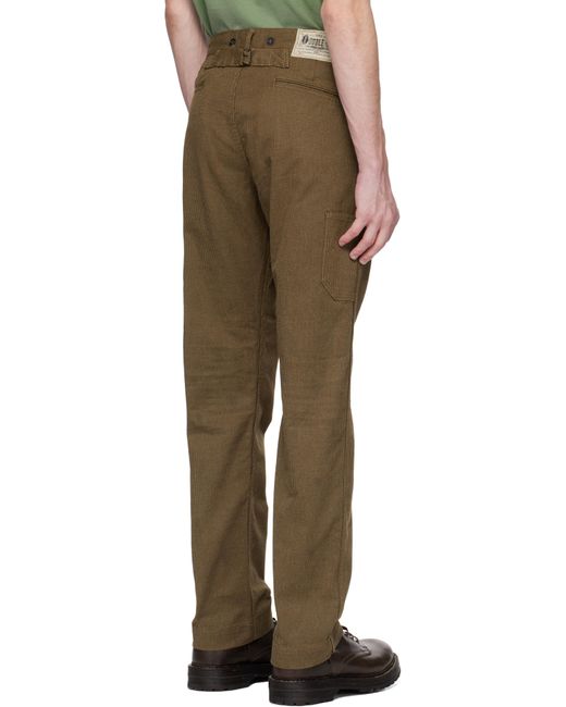メンズ RRL ブラウン ストライプ ツイル トラウザーズ Multicolor